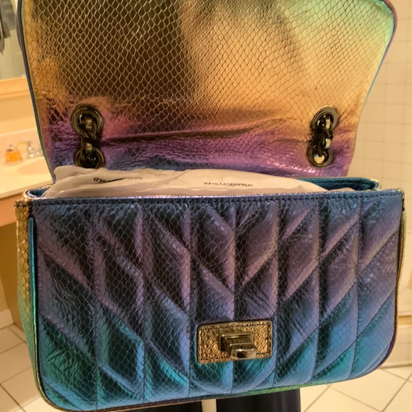 Karl Lagerfeld Paris Agyness (Mermaid Purse) Brand NEW must see gorgeous - Picture 2 of 14